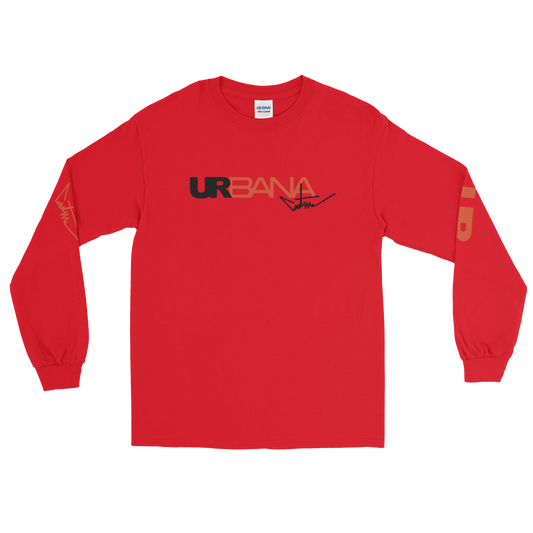 Urbana Couture Unisex Long Sleeve Tee ORG/BLK
