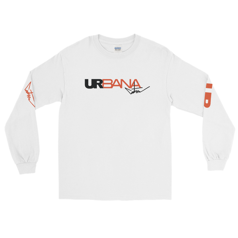 Urbana Couture Unisex Long Sleeve Tee ORG/BLK