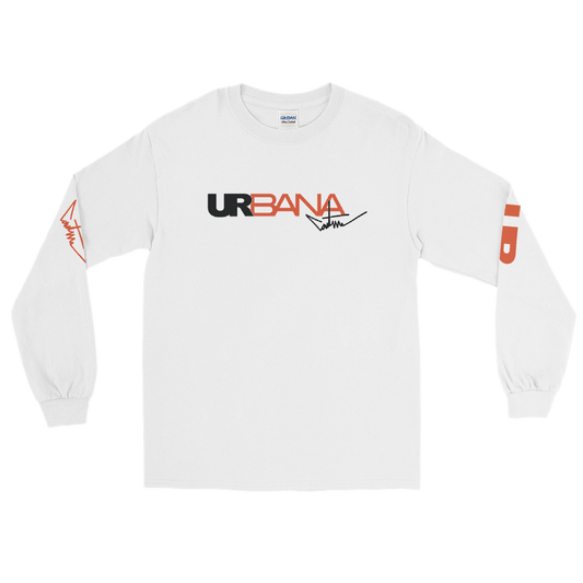 Urbana Couture Unisex Long Sleeve Tee ORG/BLK
